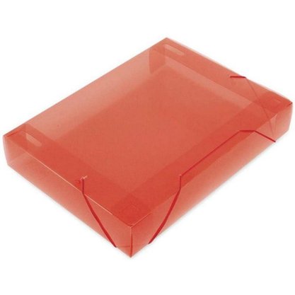 Pasta Plastica Vermelha Transp 55mm Polib