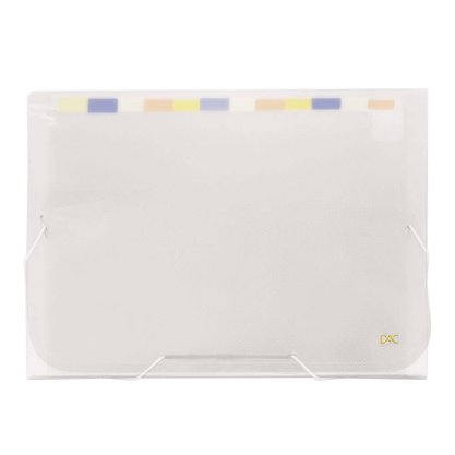 Pasta Sanfonada A4 com 12 Divisórias Transparente Line DAC