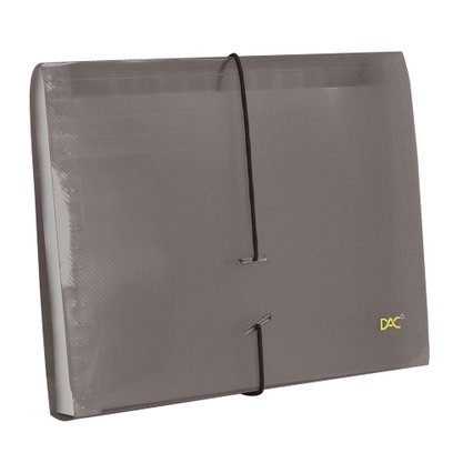 Pasta Sanfonada Duplicata Plástica com 12 Div Fumê Line DAC