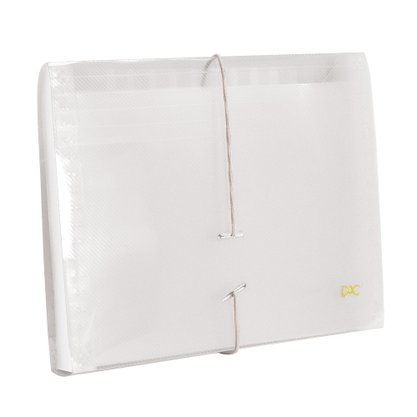 Pasta Sanfonada Duplicata Plástica com 12 Transparente Line DAC