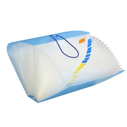 Pasta Sanfonada Duplicata Plástica com 31 Azul Line DAC