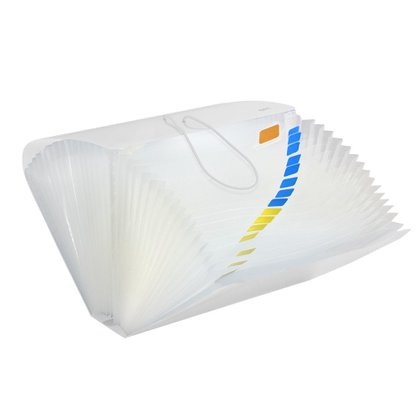 Pasta Sanfonada Duplicata Plástica com 31 Transparente Line DAC