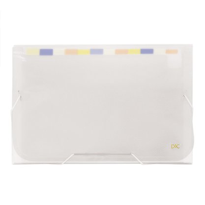 Pasta Sanfonada Plástica Ofício c/ 12 Divisórias Transparente Line DAC