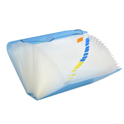 Pasta Sanfonada Plástica Ofício c/ 31 Divisórias Azul Line DAC