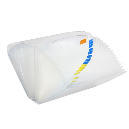 Pasta Sanfonada Plástica Ofício c/ 31 Divisórias Transparente Line DAC