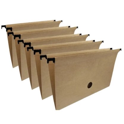 Pasta Suspensa Kraft Comum Completa 5 unidades