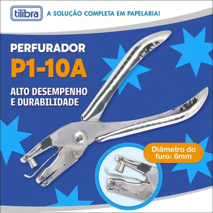 Perfurador 1 Furo P1 10a 6mm Tilibra