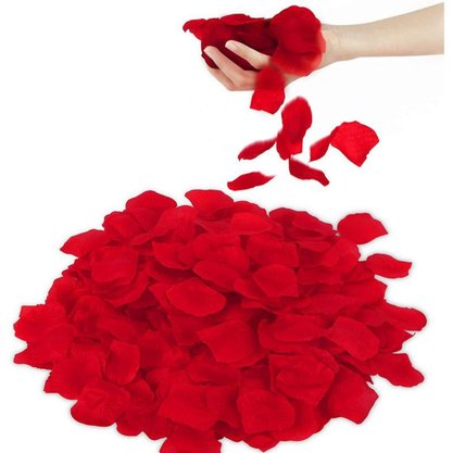 Pétalas de Rosas Vermelhas em Tecido - Pacote com 100 Unidades