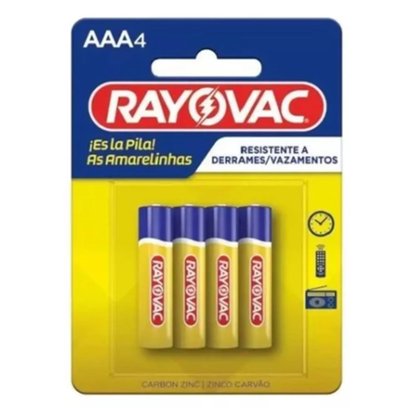 Pilha Pequena AAA Alcalina C/ 04un Rayovac