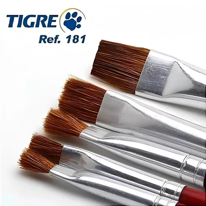 Pincel Orelha de Boi Chato Ref 181 N. 14 Tigre