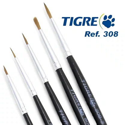 Pincel Redondo Contorno Marta  Ref 308 N. 02 Tigre