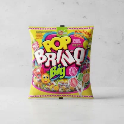 Pirulito Chiclete Big Sortida 425g Pop Brinq Toffano