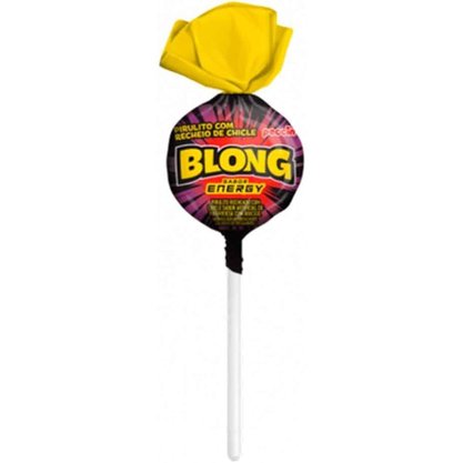 Pirulito Chiclete Blong Energy Peccin - Pacote com 24 Unidades