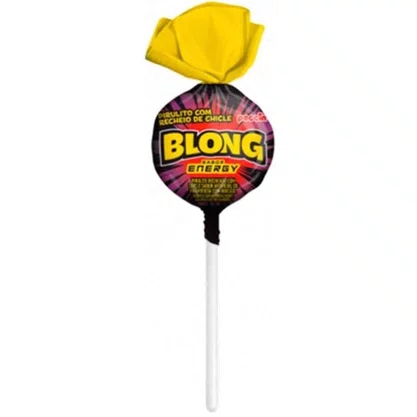 Pirulito Chiclete Blong Energy Peccin - Pacote com 24 Unidades