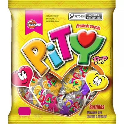 Pirulito Mini Coração Sortido 200g Toffano