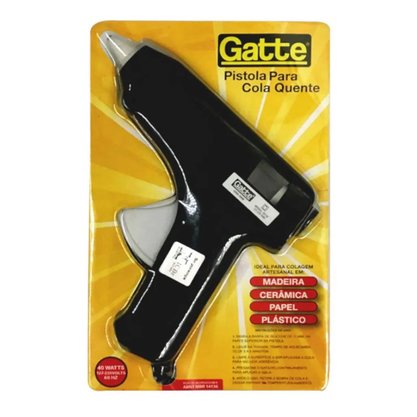 Pistola Para Cola Quente Grande Preto Gatte