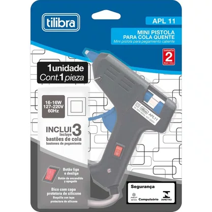 Pistola Cola Quente Fina APL 11 Tilibra