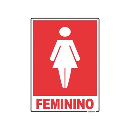 Placa de Sinalização WC Feminino 15x20 Crespan