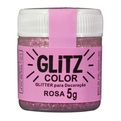 Pó Decoração Glitter Rosa Glitz 5g