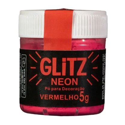 Pó Decoração Neon Vermelho Glitz 5g