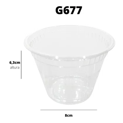 Pote 250ml Cristal PET G 677 com Tampa Bolha Galvanotek com 25 Jogos