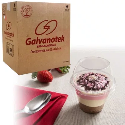 Pote 250ml Cristal PET G 677 com Tampa Bolha Galvanotek com 25 Jogos