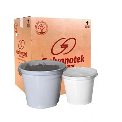 Pote 60ml Branco Com Tampa G 697 Com 20 Unidades Galvanotek