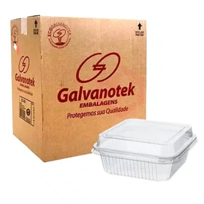 Pote Forma Um Doce Quadrada com 300ml com 10 Unidades G 655 Galvanotek