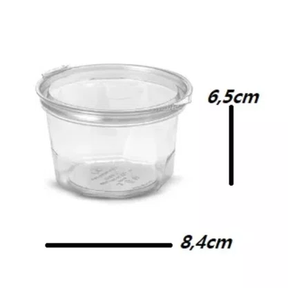 Pote Redondo com Tampa 450ml G 771D com 10 Unidades Galvanotek