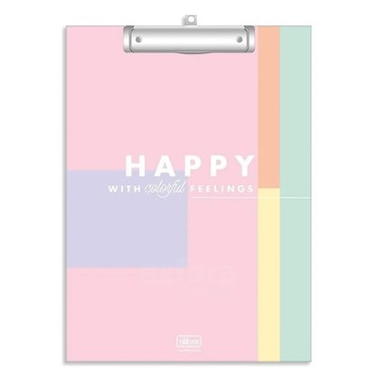 Prancheta A4 Decorada Happy Tilibra