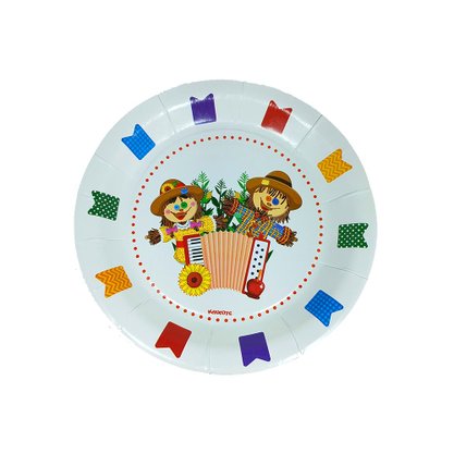 Prato De Papelão Pr18 Espantalhos Com 8 Unidades Kaixote