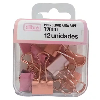 Prendedor de papel 19mm c/12 unidades Tilibra