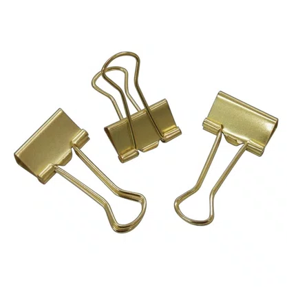 Prendedor de papel Dourado 28mm c/10 unidades Tilibra