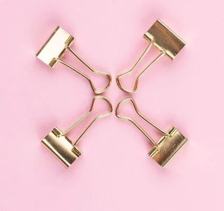 Prendedor Papel C/ Mola 19mm Dourado Tilibra 12un