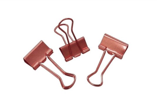 Prendedor Papel C/ Mola 19mm Rose Gold Tilibra 12u