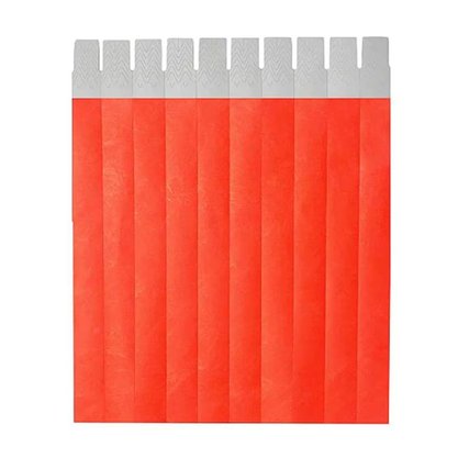 Pulseira Identificação Vermelho Fluor C/ 1000 Unidades Singularis