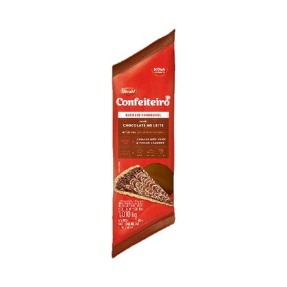 Recheio Forneável Chocolate Ao Leite 1,010Kg Confeiteiro Harald
