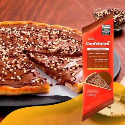 Recheio Forneável Chocolate Ao Leite 1,010Kg Confeiteiro Harald