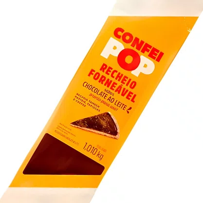 Recheio Forneável Chocolate Ao Leite 1,01Kg Confeipop Harald
