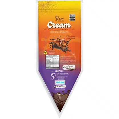 Recheio Forneável Chocolate com Avelã 1,010Kg Mindy