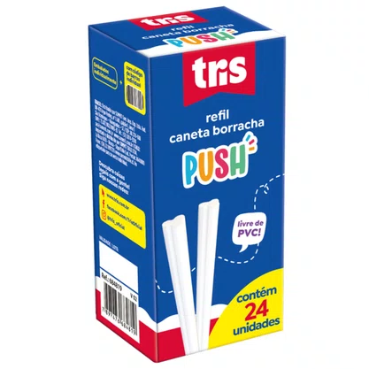 Refil Caneta Borracha Push Unidade Tris