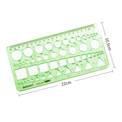 Régua Geometria Três Triângulos Cores Sortidas