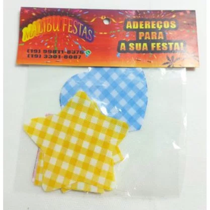 Remendo Junino Adesivo  5 Unid Malibu Festas