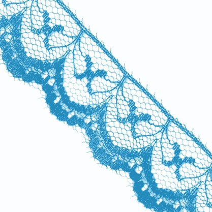 Renda Sintética Azul Claro 4cm Metro