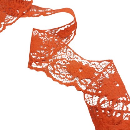 Renda Sintética Laranja 2cm Metro