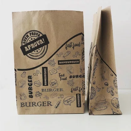 Saco Kraft Fundo Quadrado Fast Food 24x34,5x13 C/ 50 Unidades Embale Bem