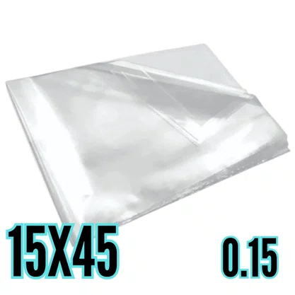 Saco Plástico Virgem 15x45 0.15 1kg