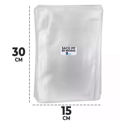 Saco PP Brilhoso 15x30 1kg