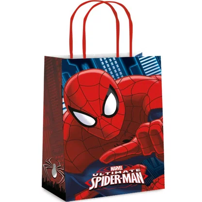 Sacola Presente Grande Marvel Personagens Sortidos 32x26,5x13cm Cromus