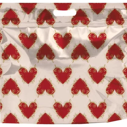 Sacola Presente Plástica Zip Sortido Diversas Estampas 45 x 43 x 5 cm Cromus Unidade